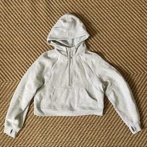 Lululemon light grey Scuba Oversized Half-Zip Hoodie